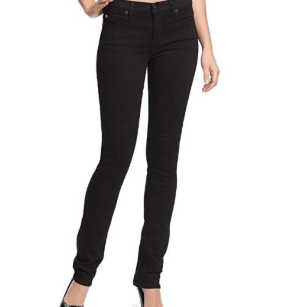 Hudson Tilda Mid Rise Straight Jeans Black